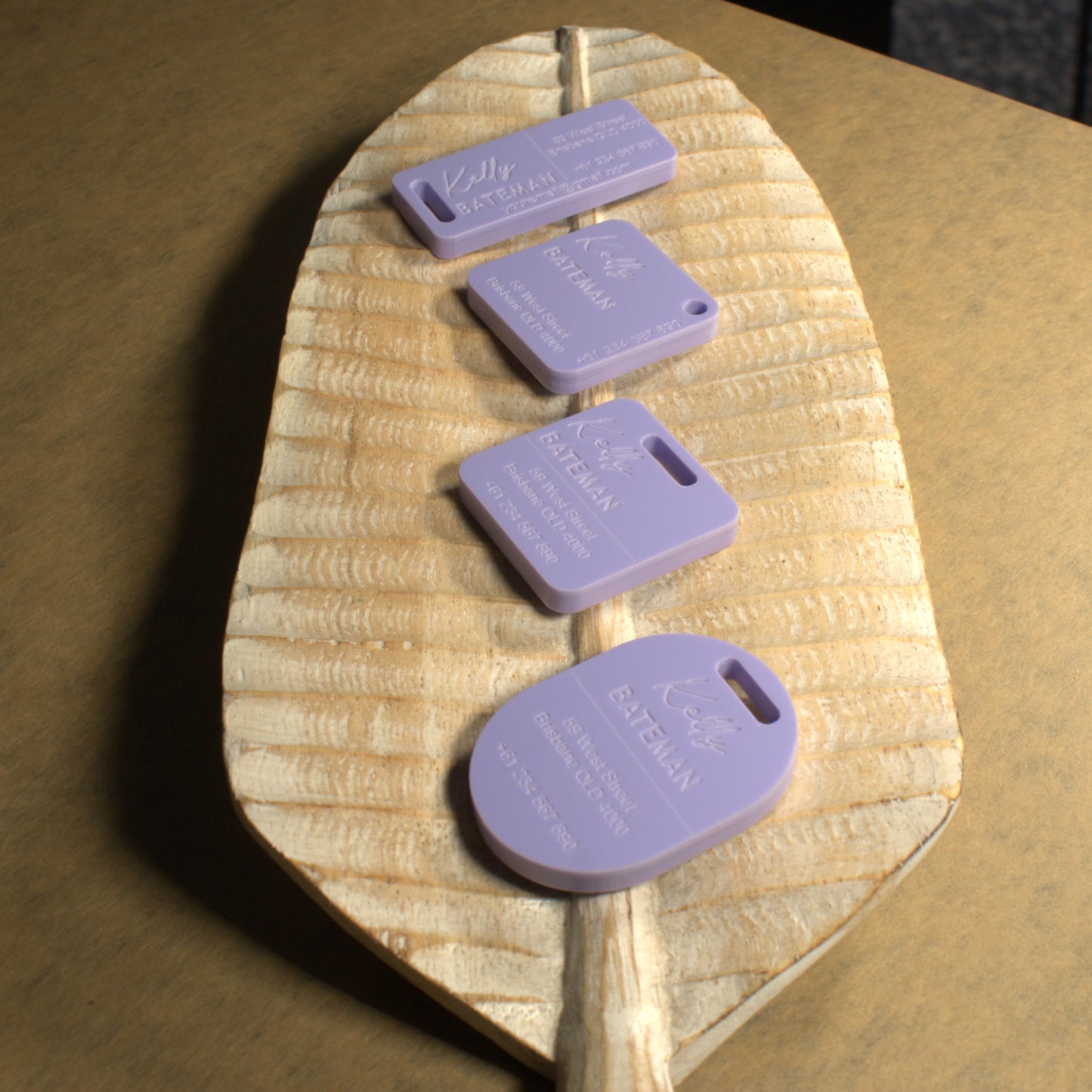 Custom Luggage Tag | Discrete | 6mm in Parma Violet | Personalized Luggage Tags | Wedding Placement Tags | Christmas Gift