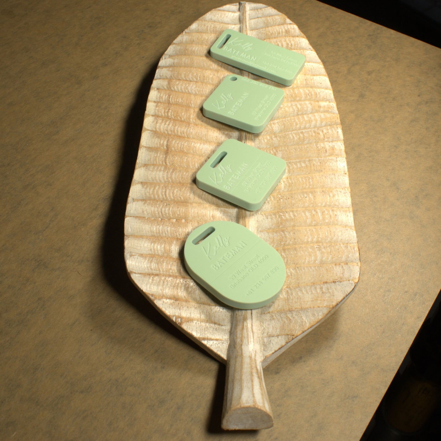 Custom Luggage Tag | Discrete | 6mm in Pistachio | Personalized Luggage Tags | Wedding Placement Tags | Christmas Gift