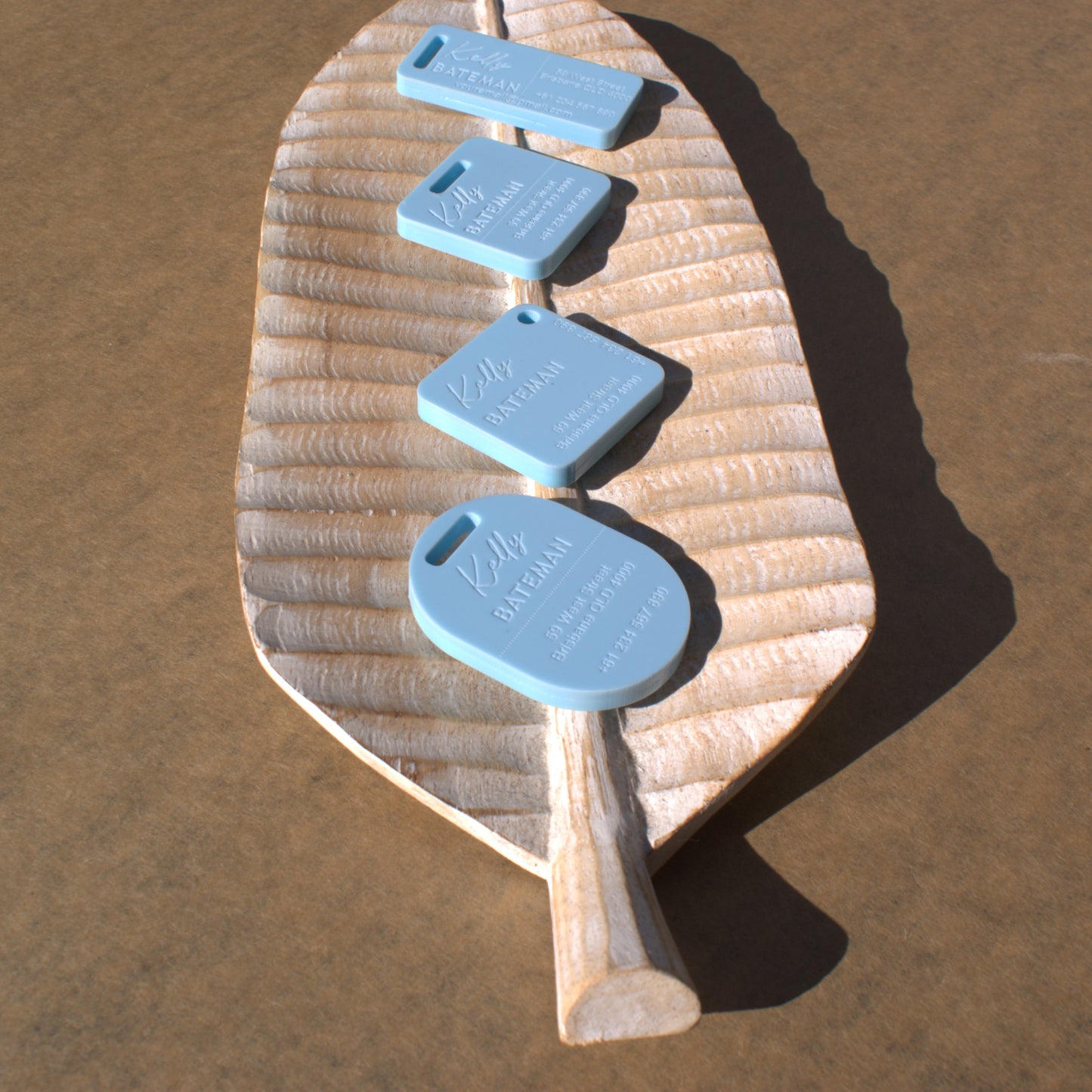 Custom Luggage Tag | Discrete | Tags 6mm Candy Floss Blue | Personalized Luggage Tags | Wedding Placement Tags | Christmas Gift