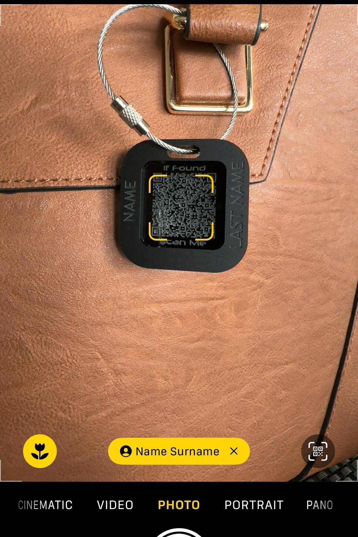 Custom Luggage Tag | QR Code | 6mm in Matte Black | Personalized Luggage Tags | Christmas Gift