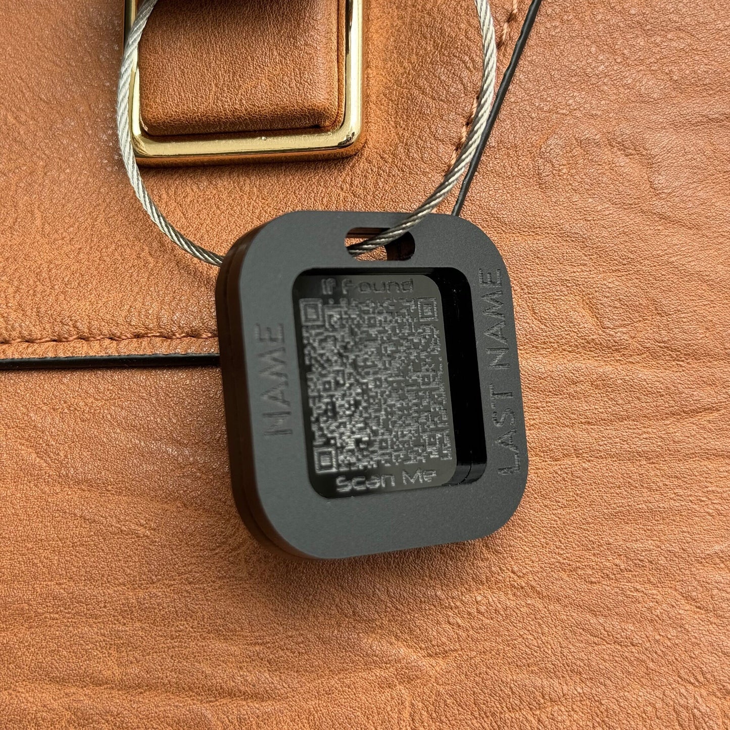 Custom Luggage Tag | QR Code | 6mm in Matte Black | Personalized Luggage Tags | Christmas Gift