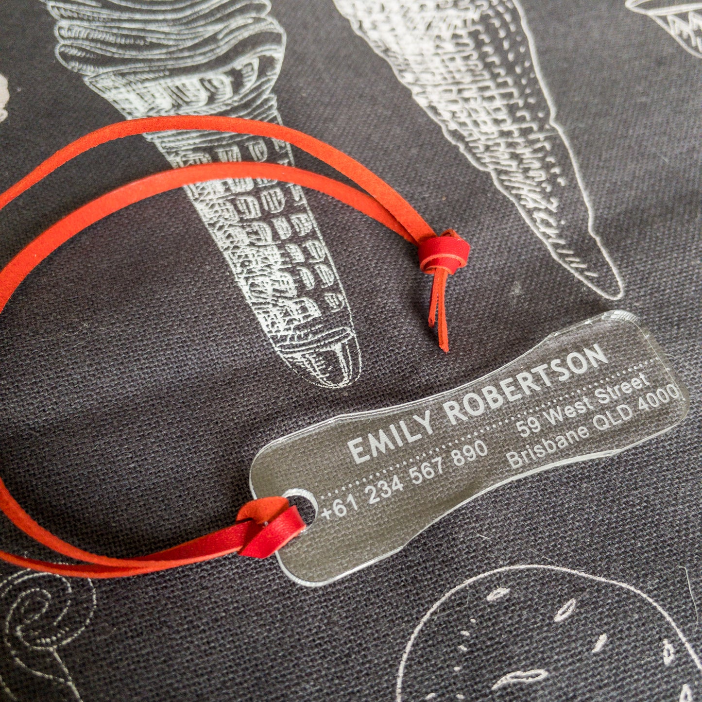 Handbag 3mm Custom Luggage Tags in Acrylic