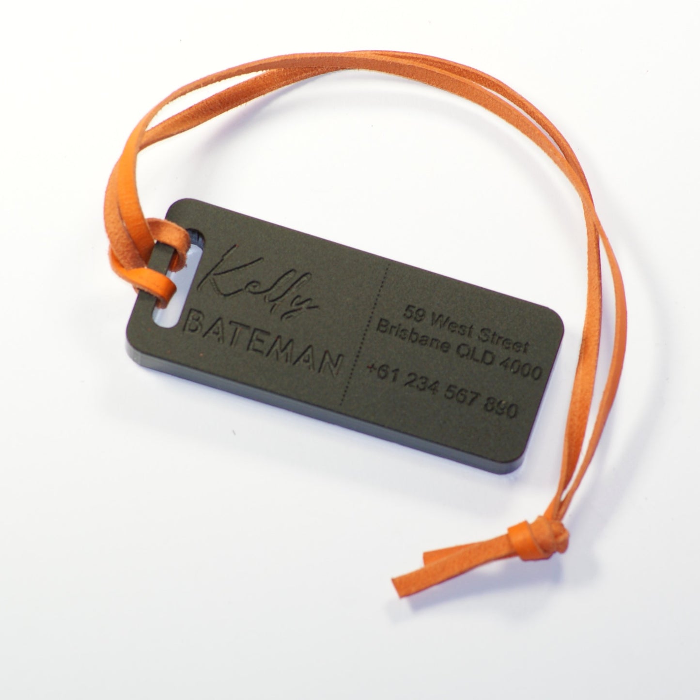 Custom Luggage Tag | Discrete | 6mm in Matte Black | Personalized Luggage Tags | Wedding Placement Tags | Corporate Gift | Christmas Gift