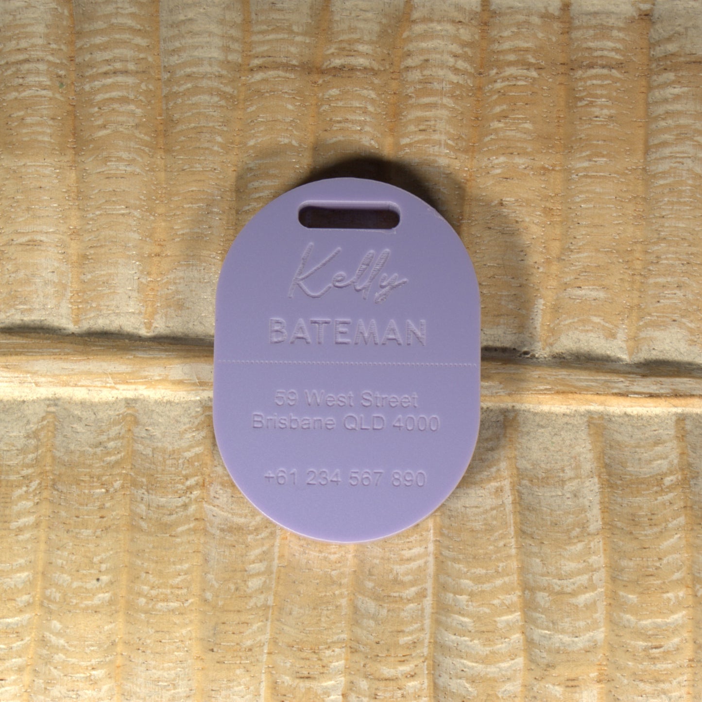 Custom Luggage Tag | Discrete |  6mm in Parma Violet | Personalized Luggage Tags | Wedding Placement Tags | Christmas Gift