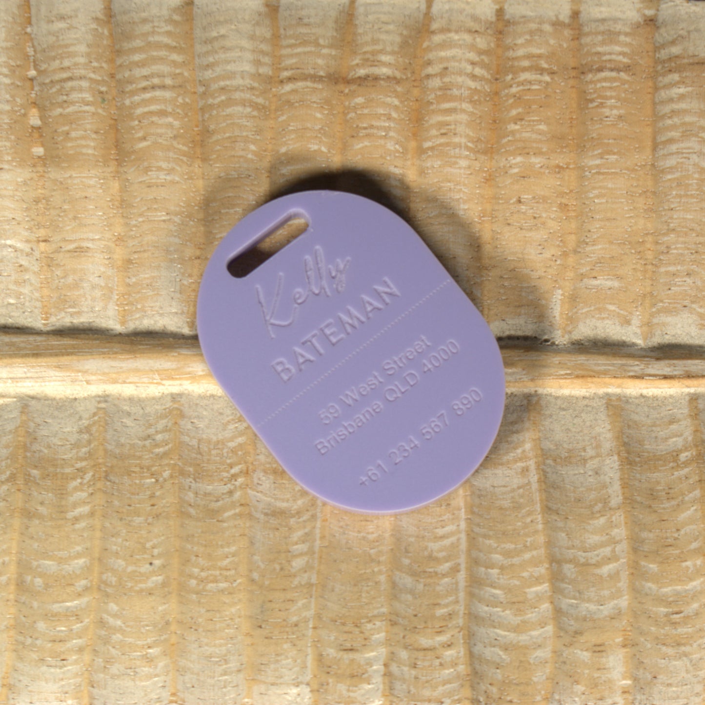 Custom Luggage Tag | Discrete |  6mm in Parma Violet | Personalized Luggage Tags | Wedding Placement Tags | Christmas Gift