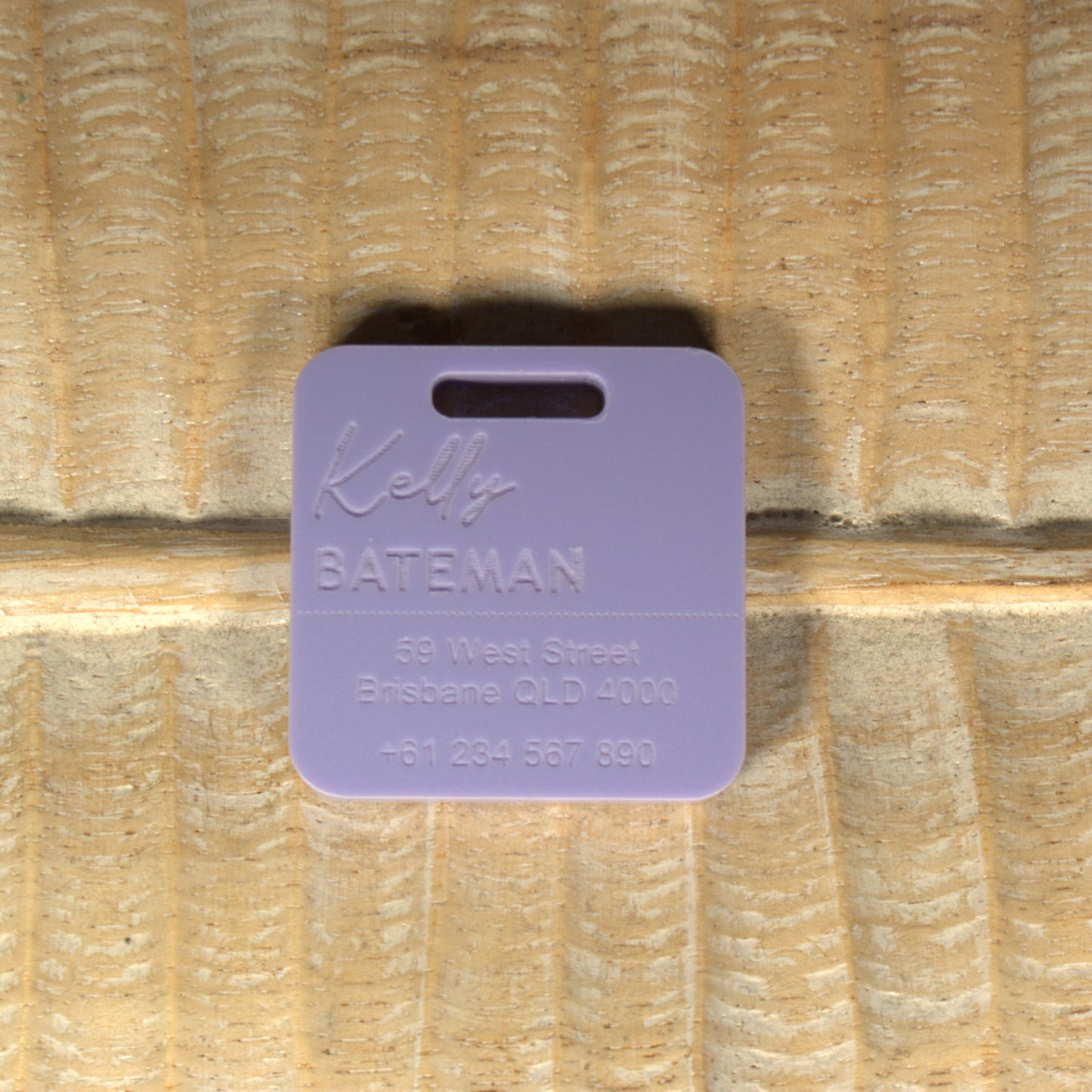 Custom Luggage Tag | Discrete |  6mm in Parma Violet | Personalized Luggage Tags | Wedding Placement Tags | Christmas Gift