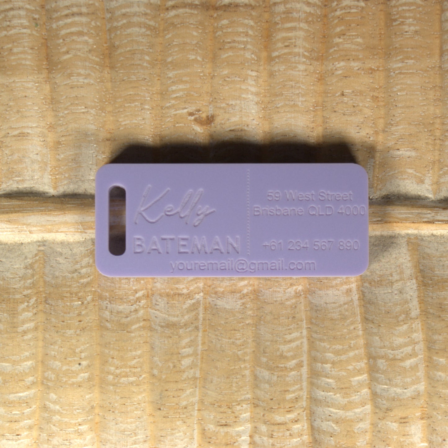 Custom Luggage Tag | Discrete |  6mm in Parma Violet | Personalized Luggage Tags | Wedding Placement Tags | Christmas Gift