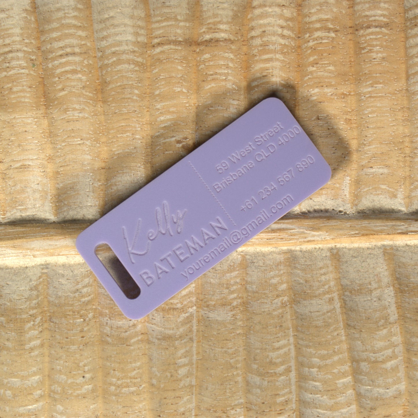 Custom Luggage Tag | Discrete |  6mm in Parma Violet | Personalized Luggage Tags | Wedding Placement Tags | Christmas Gift