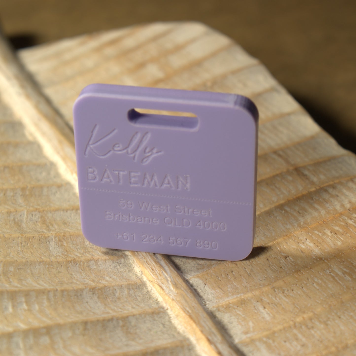 Custom Luggage Tag | Discrete |  6mm in Parma Violet | Personalized Luggage Tags | Wedding Placement Tags | Christmas Gift