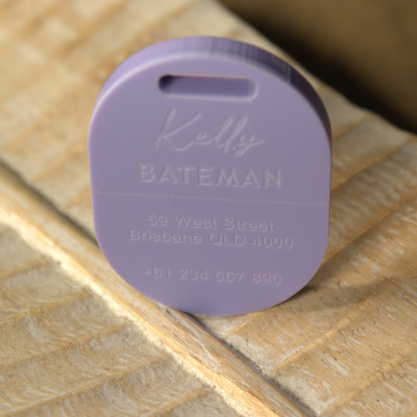 Custom Luggage Tag | Discrete |  6mm in Parma Violet | Personalized Luggage Tags | Wedding Placement Tags | Christmas Gift