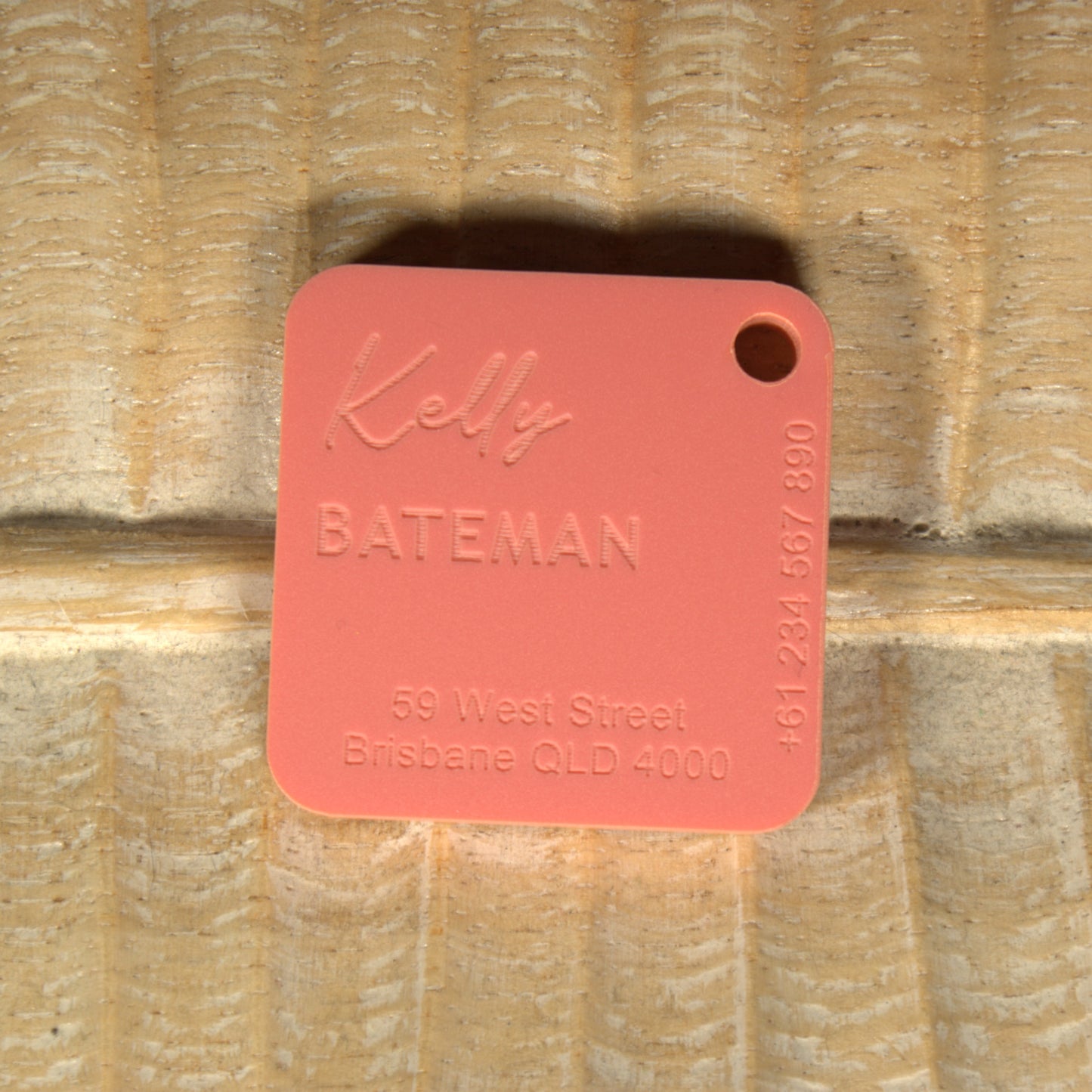 Custom Luggage Tag | Discrete |  6mm in Rasberry Sherbet | Personalized Luggage Tags | Wedding Placement Tags | Christmas Gift