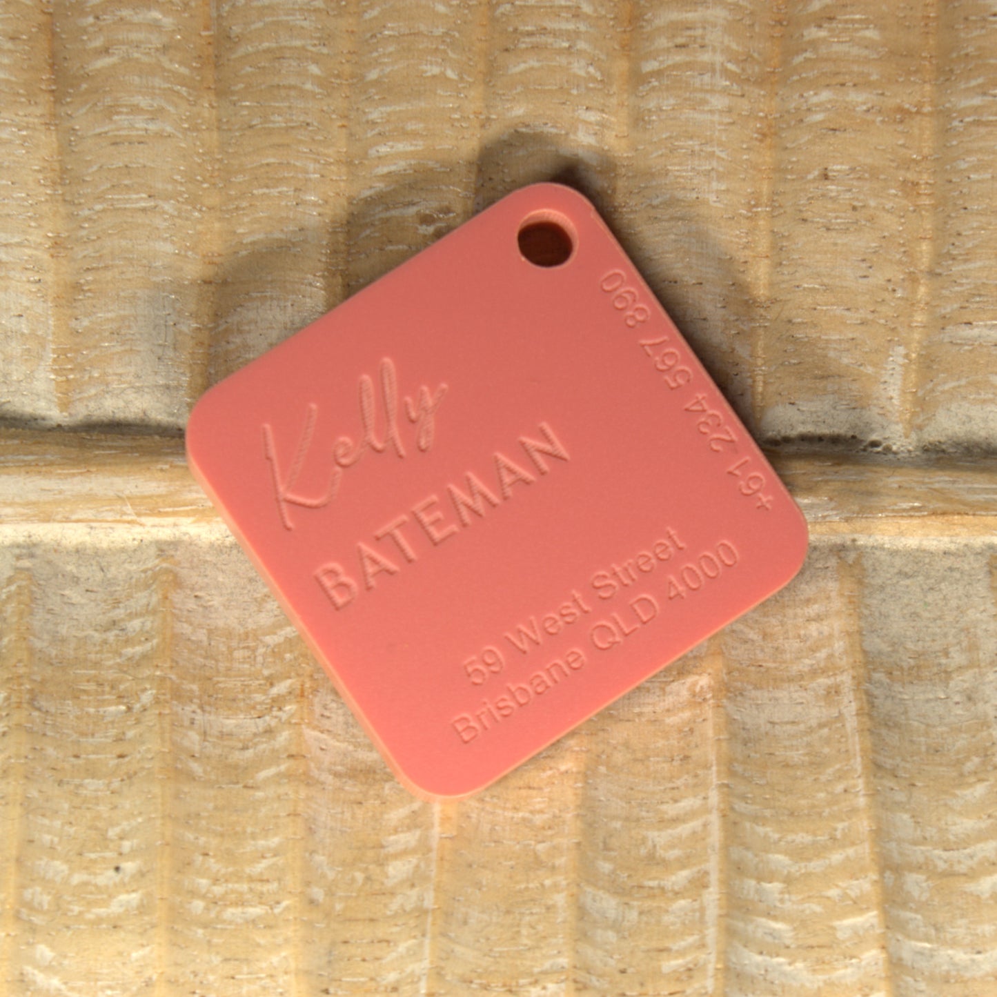 Custom Luggage Tag | Discrete |  6mm in Rasberry Sherbet | Personalized Luggage Tags | Wedding Placement Tags | Christmas Gift