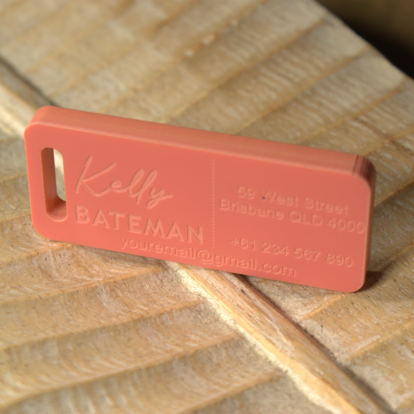 Custom Luggage Tag | Discrete |  6mm in Rasberry Sherbet | Personalized Luggage Tags | Wedding Placement Tags | Christmas Gift