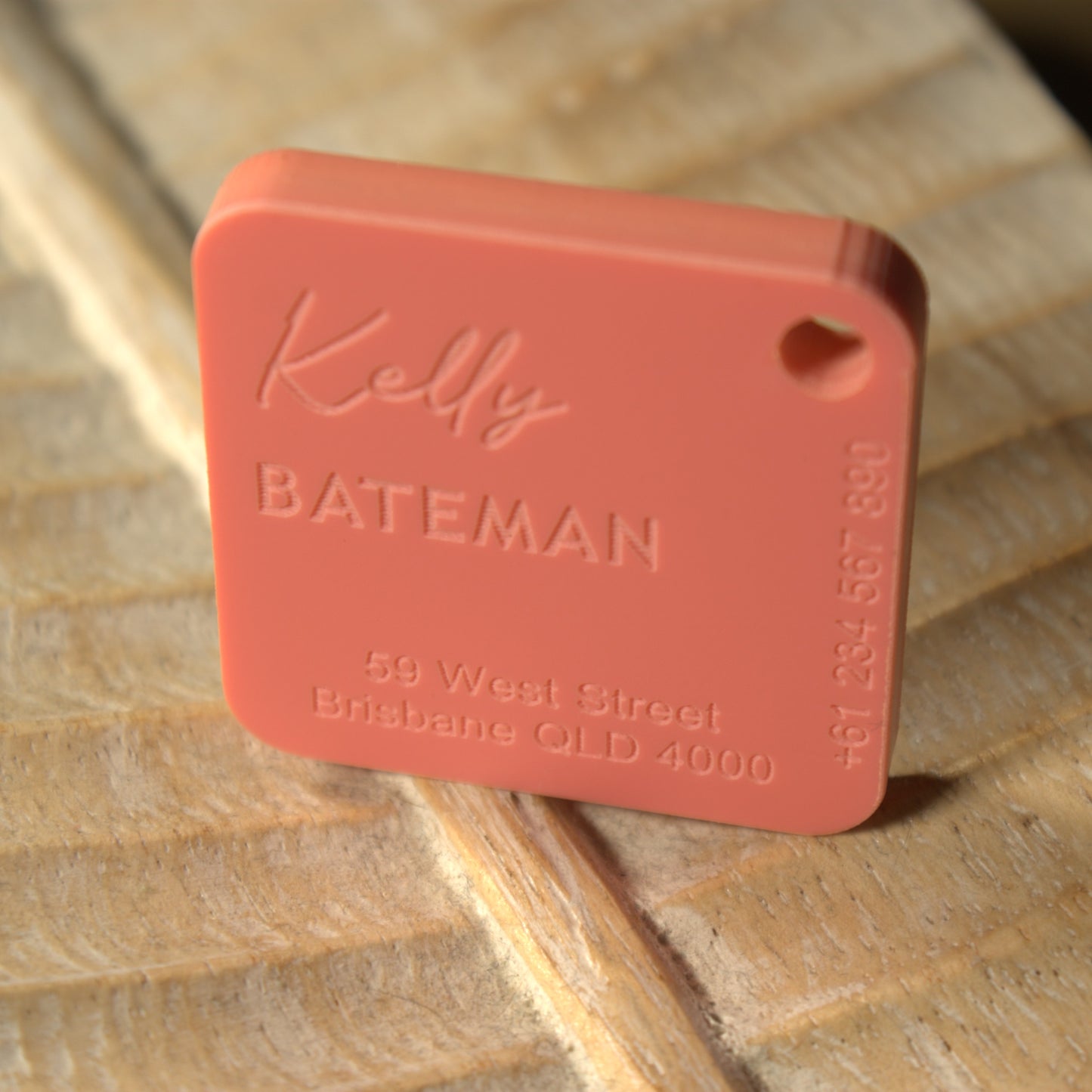 Custom Luggage Tag | Discrete |  6mm in Rasberry Sherbet | Personalized Luggage Tags | Wedding Placement Tags | Christmas Gift