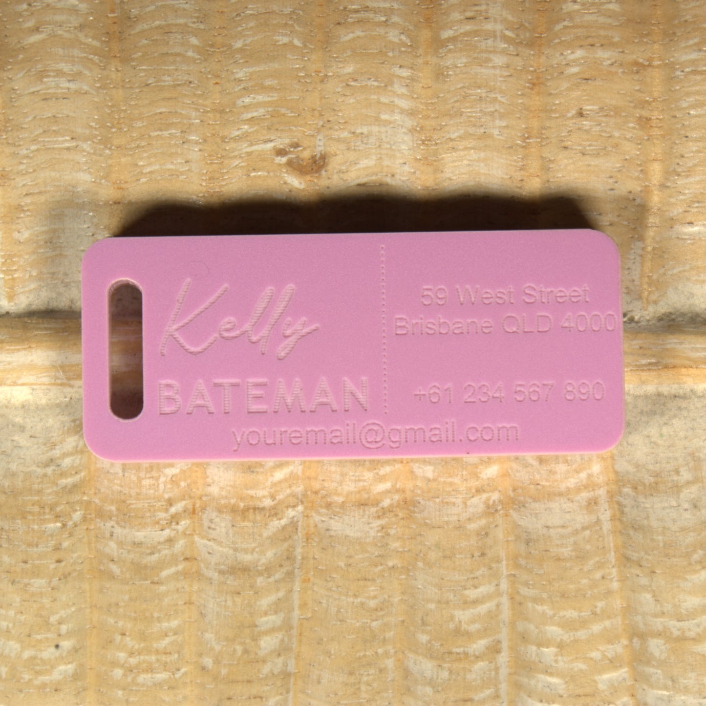 Custom Luggage Tag | Discrete |  6mm in Sour Grape | Personalized Luggage Tags | Wedding Placement Tags | Corporate Gift | Christmas Gift