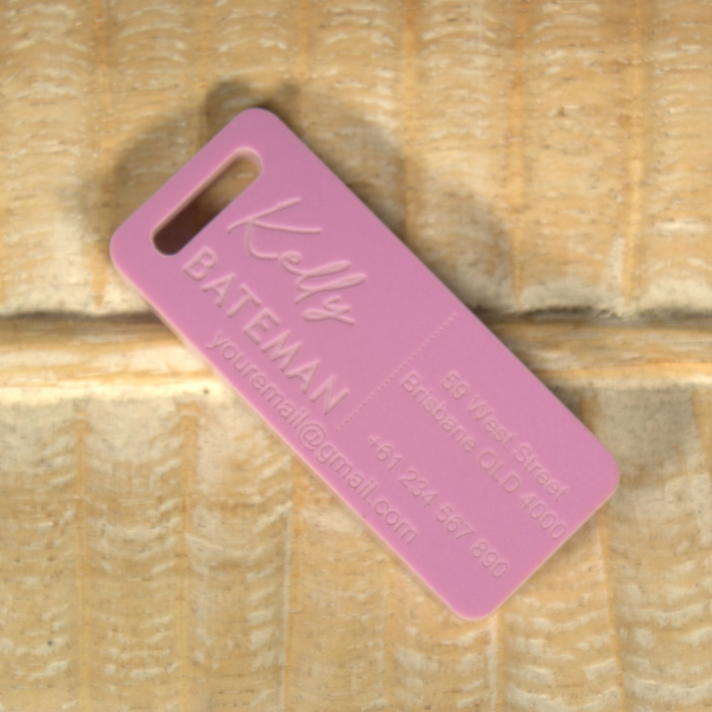 Custom Luggage Tag | Discrete |  6mm in Sour Grape | Personalized Luggage Tags | Wedding Placement Tags | Corporate Gift | Christmas Gift