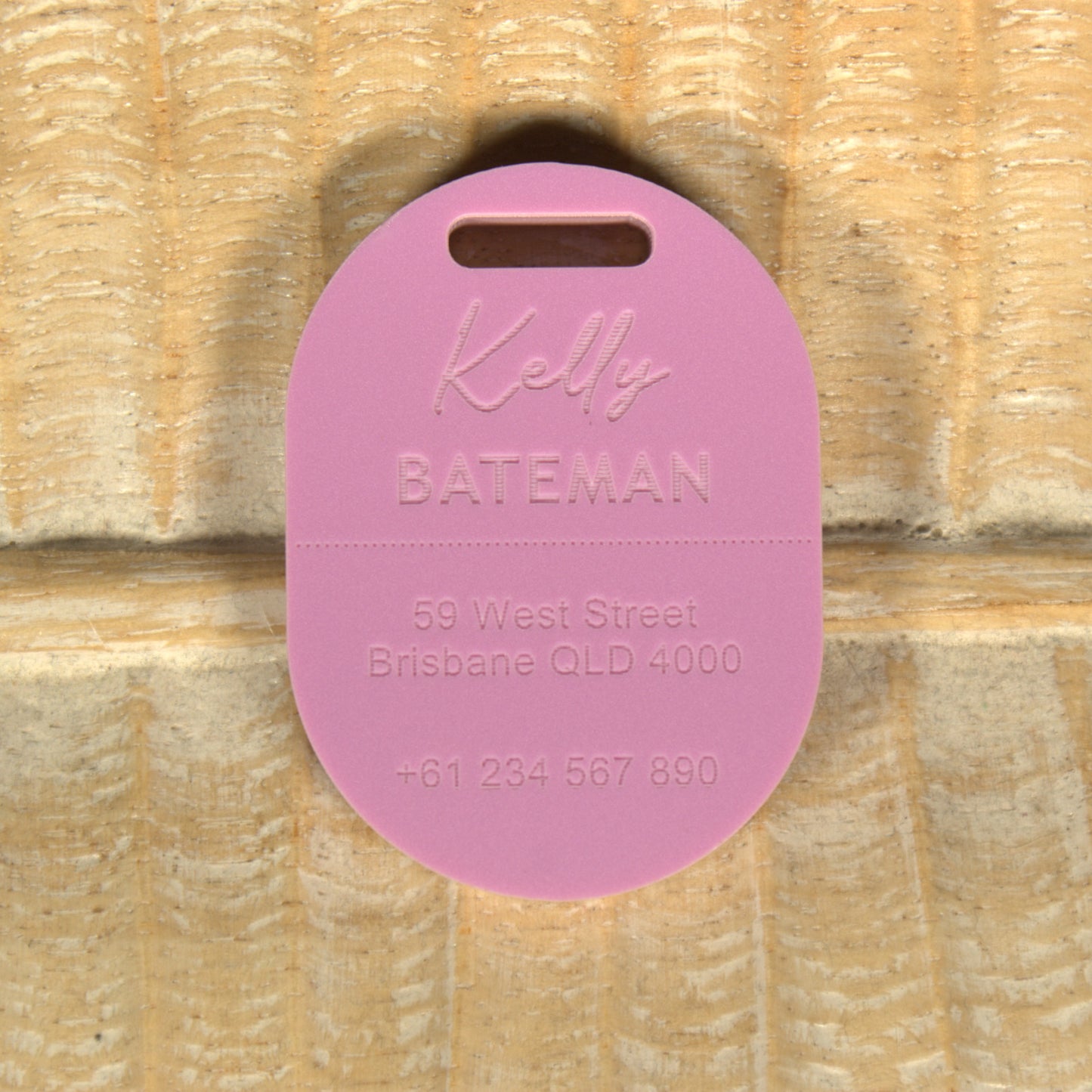 Custom Luggage Tag | Discrete |  6mm in Sour Grape | Personalized Luggage Tags | Wedding Placement Tags | Corporate Gift | Christmas Gift