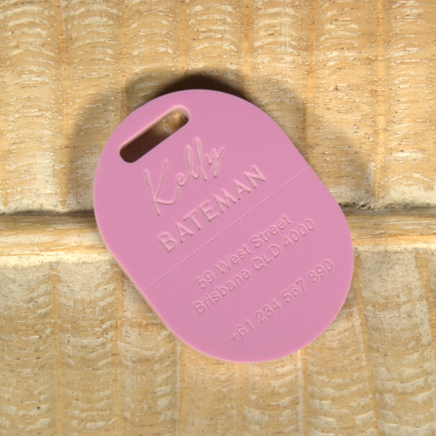 Custom Luggage Tag | Discrete |  6mm in Sour Grape | Personalized Luggage Tags | Wedding Placement Tags | Corporate Gift | Christmas Gift