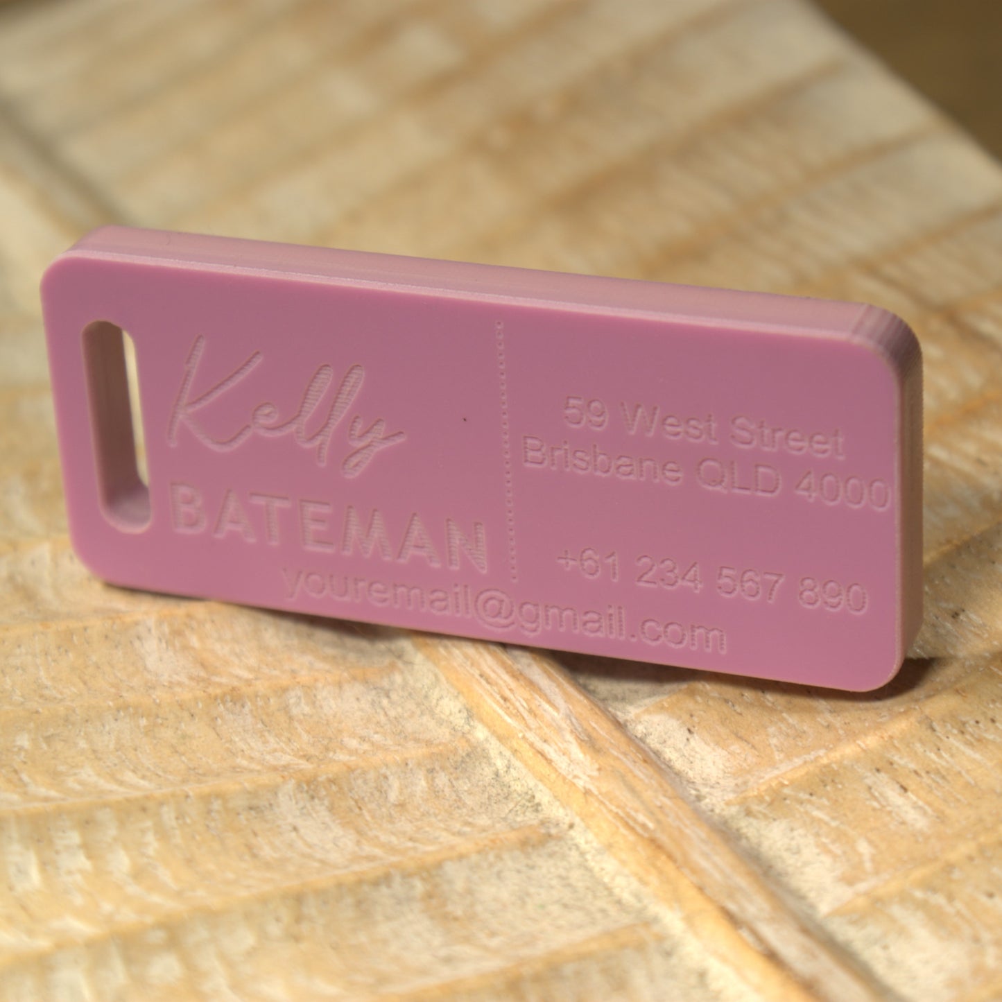 Custom Luggage Tag | Discrete |  6mm in Sour Grape | Personalized Luggage Tags | Wedding Placement Tags | Corporate Gift | Christmas Gift