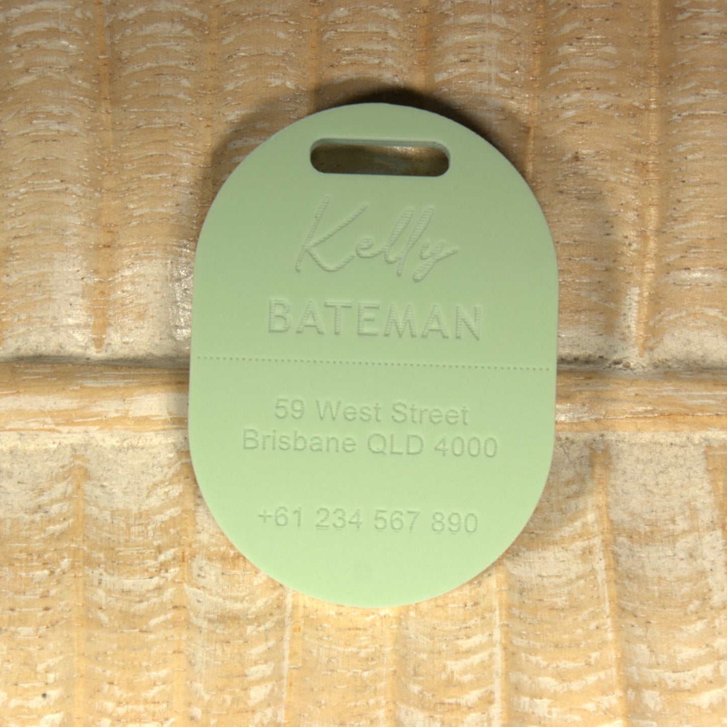 Custom Luggage Tag | Discrete |  6mm in Pistachio | Personalized Luggage Tags | Wedding Placement Tags | Christmas Gift