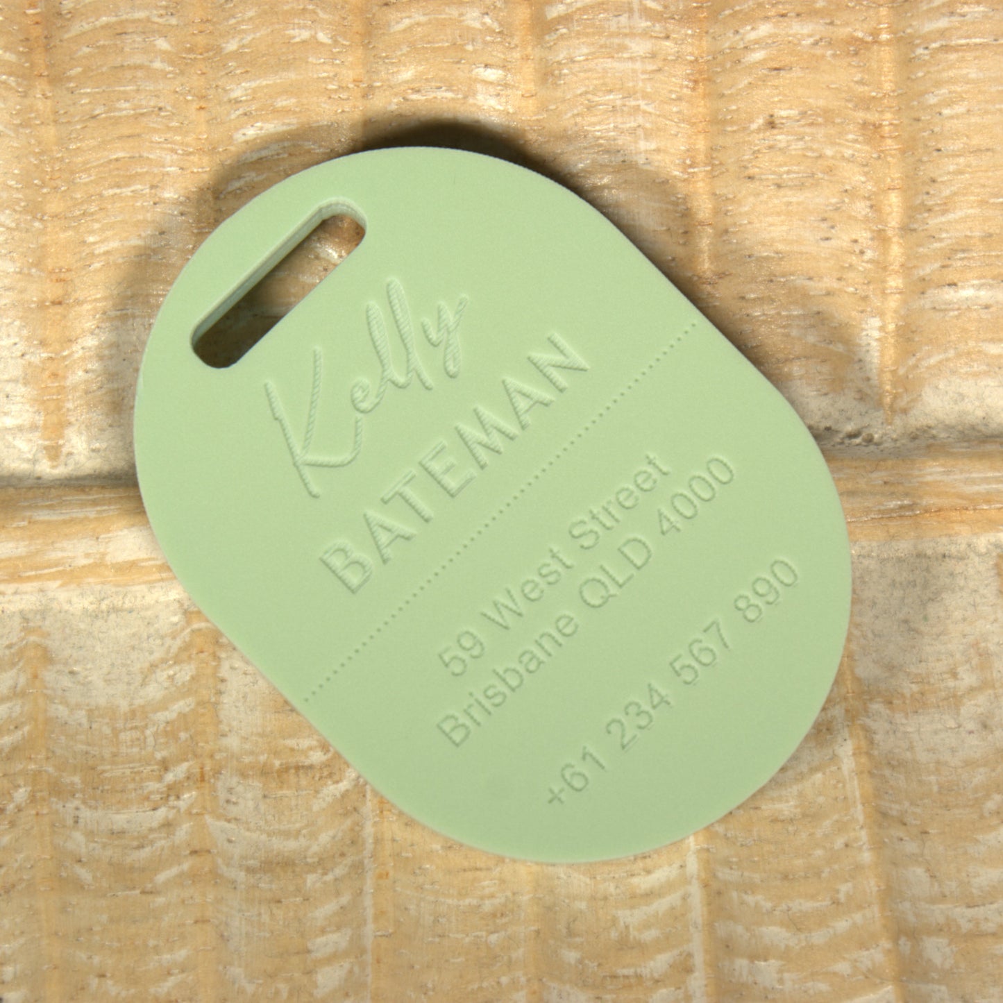 Custom Luggage Tag | Discrete |  6mm in Pistachio | Personalized Luggage Tags | Wedding Placement Tags | Christmas Gift