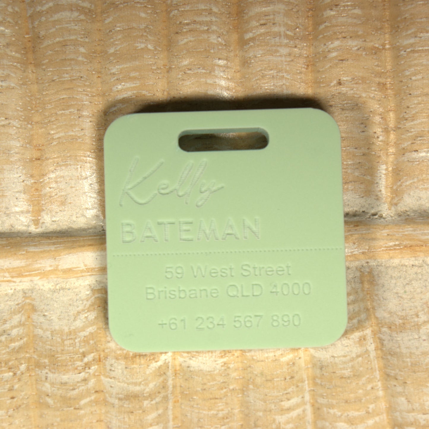 Custom Luggage Tag | Discrete |  6mm in Pistachio | Personalized Luggage Tags | Wedding Placement Tags | Christmas Gift