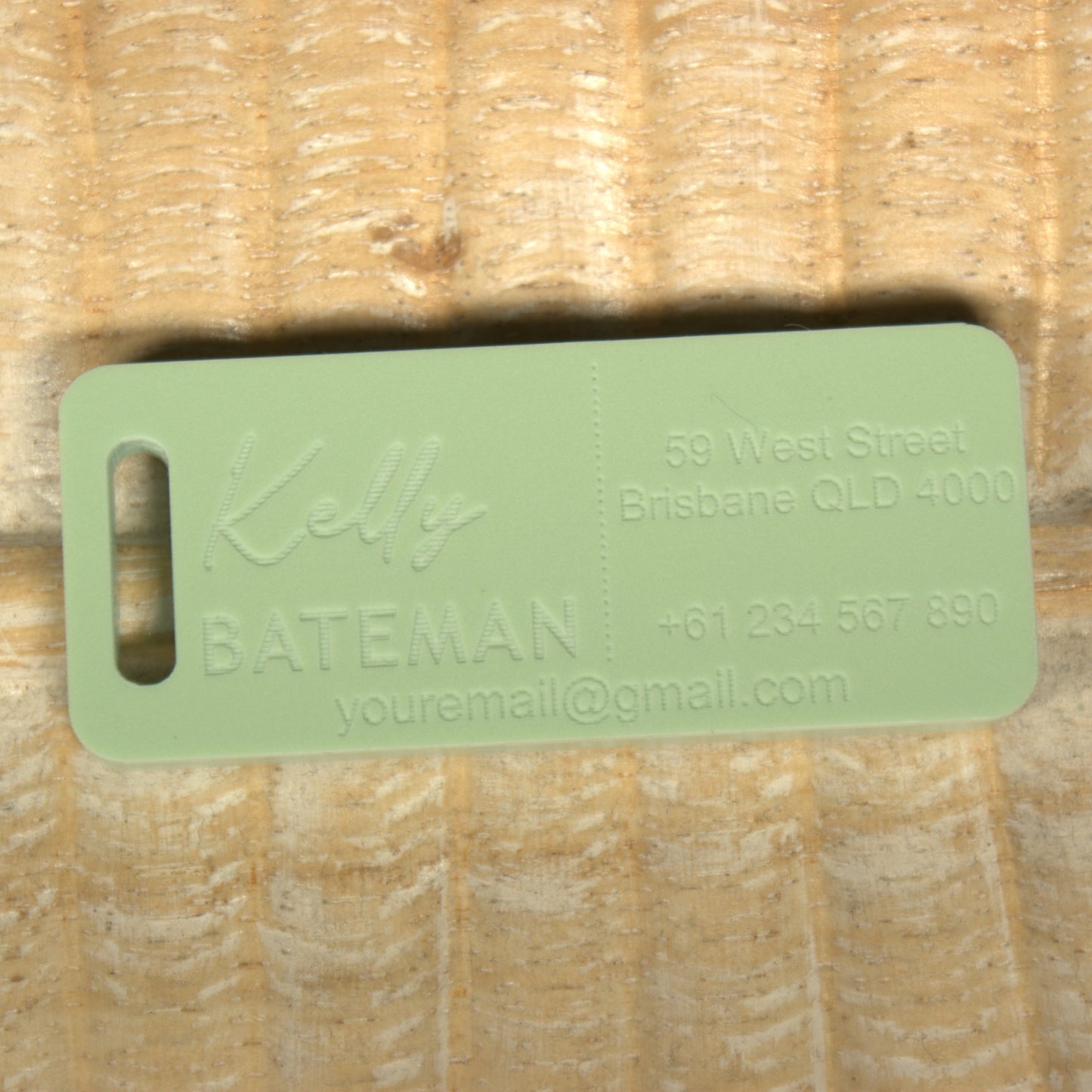 Custom Luggage Tag | Discrete |  6mm in Pistachio | Personalized Luggage Tags | Wedding Placement Tags | Christmas Gift