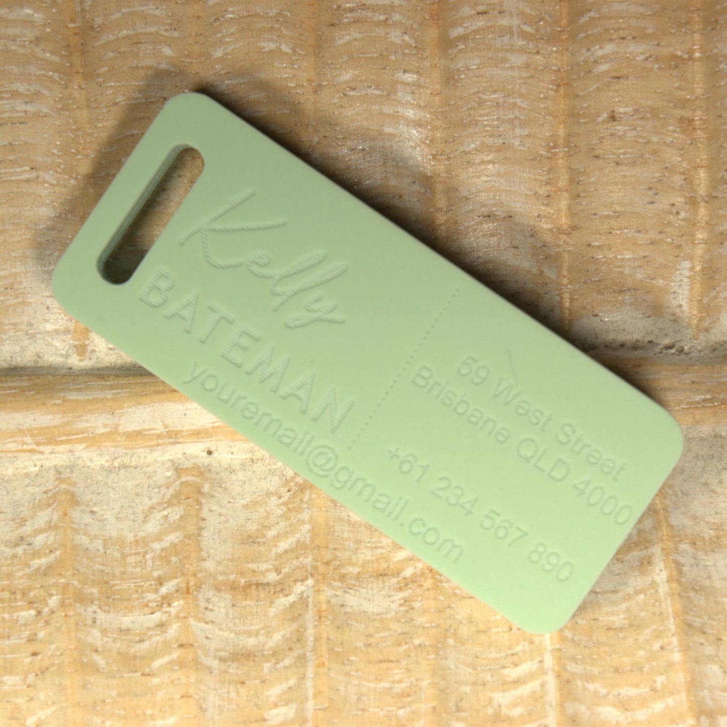 Custom Luggage Tag | Discrete |  6mm in Pistachio | Personalized Luggage Tags | Wedding Placement Tags | Christmas Gift