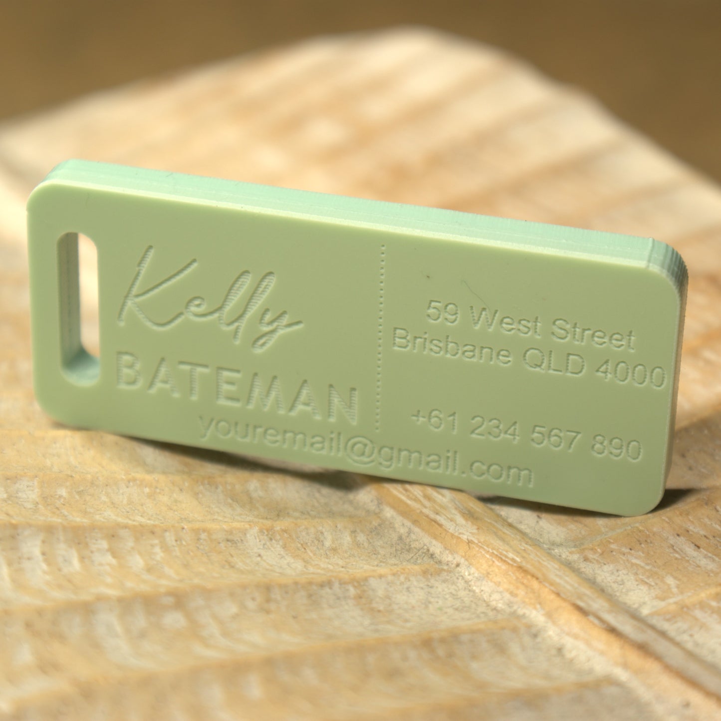 Custom Luggage Tag | Discrete |  6mm in Pistachio | Personalized Luggage Tags | Wedding Placement Tags | Christmas Gift