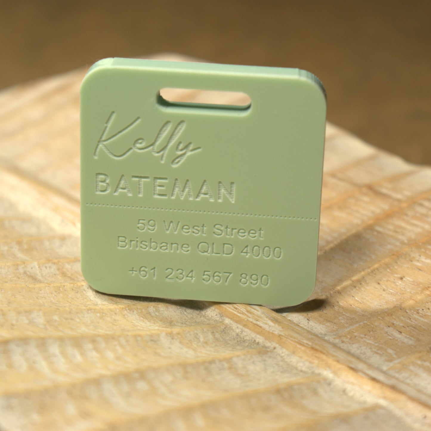 Custom Luggage Tag | Discrete |  6mm in Pistachio | Personalized Luggage Tags | Wedding Placement Tags | Christmas Gift