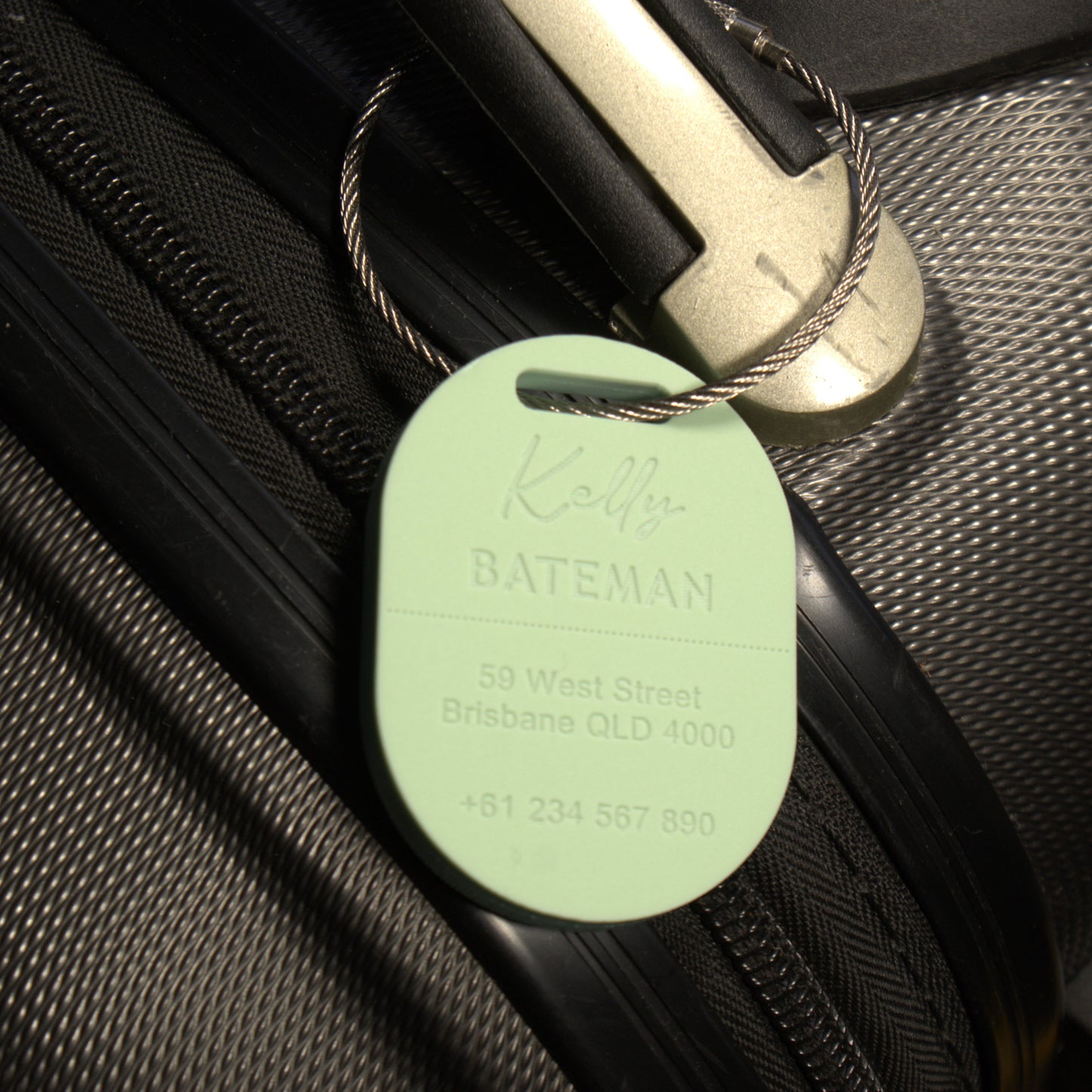 Custom Luggage Tag | Discrete |  6mm in Pistachio | Personalized Luggage Tags | Wedding Placement Tags | Christmas Gift