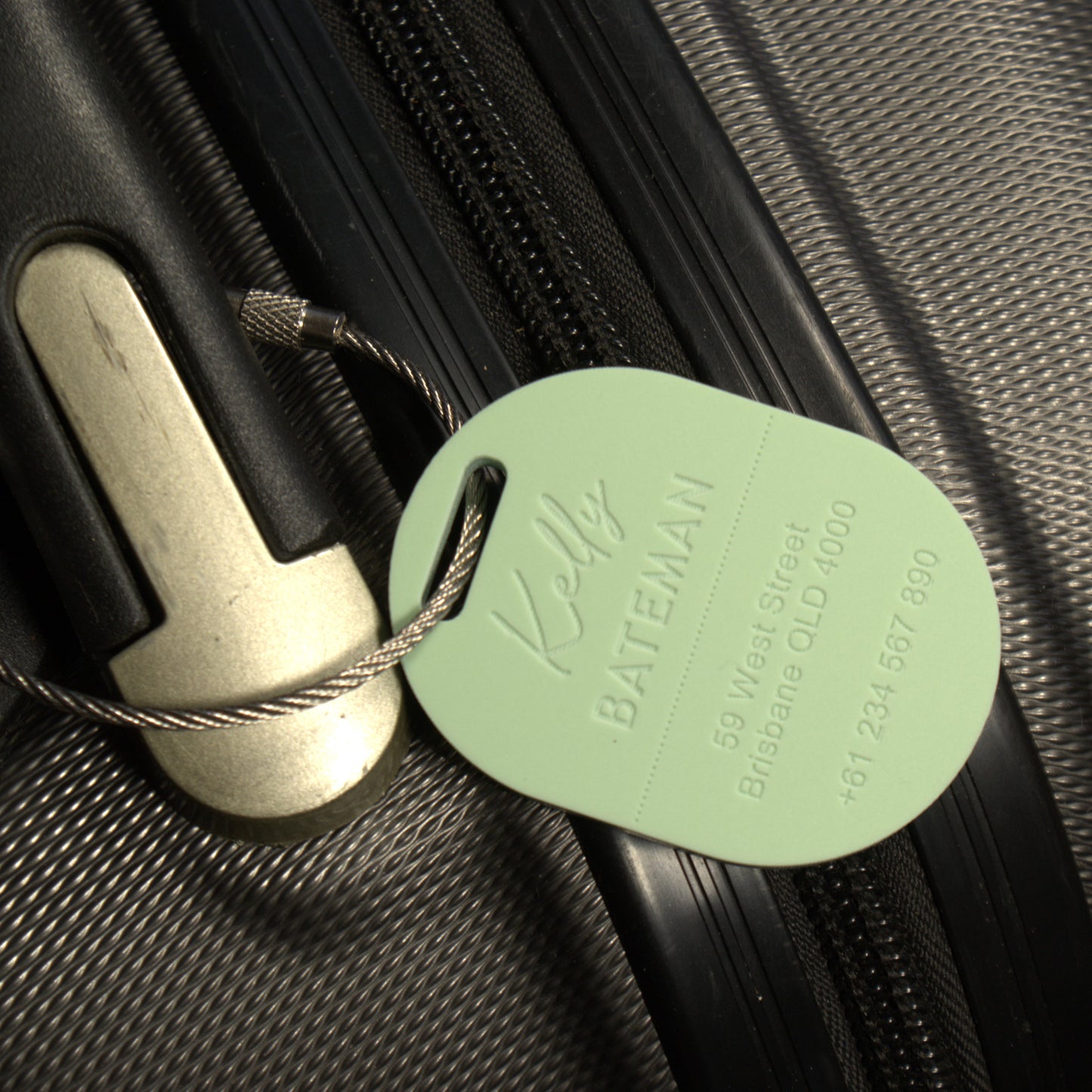 Custom Luggage Tag | Discrete |  6mm in Pistachio | Personalized Luggage Tags | Wedding Placement Tags | Christmas Gift