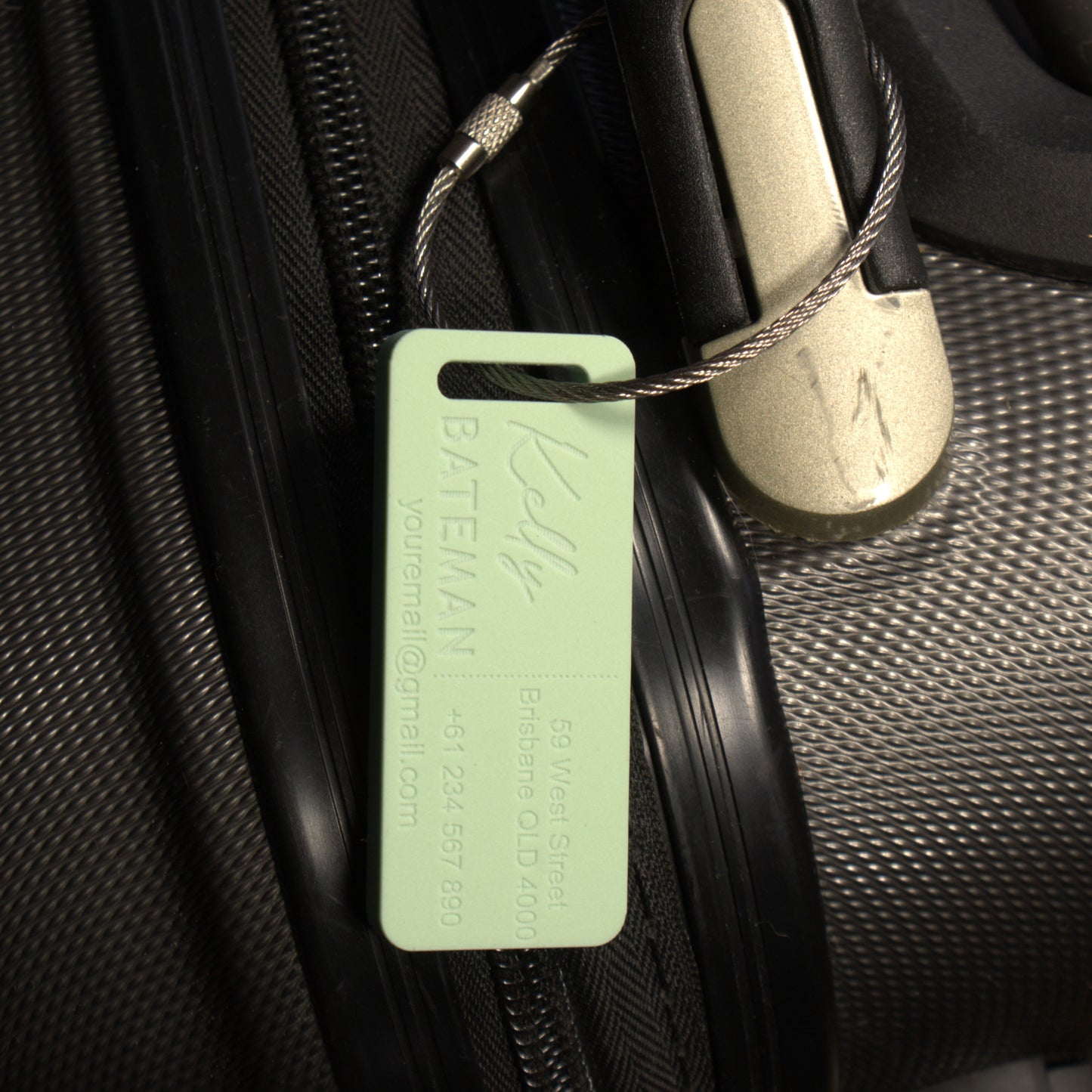 Custom Luggage Tag | Discrete |  6mm in Pistachio | Personalized Luggage Tags | Wedding Placement Tags | Christmas Gift