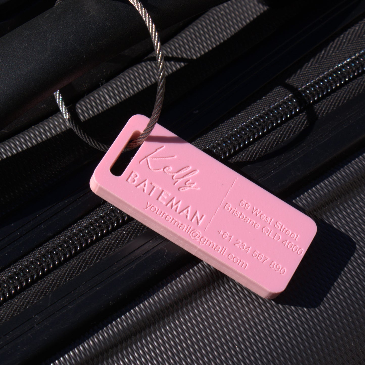 Custom Luggage Tag | Discrete |  6mm in Musk | Personalized Luggage Tags | Wedding Placement Tags | Corporate Gift | Christmas Gift