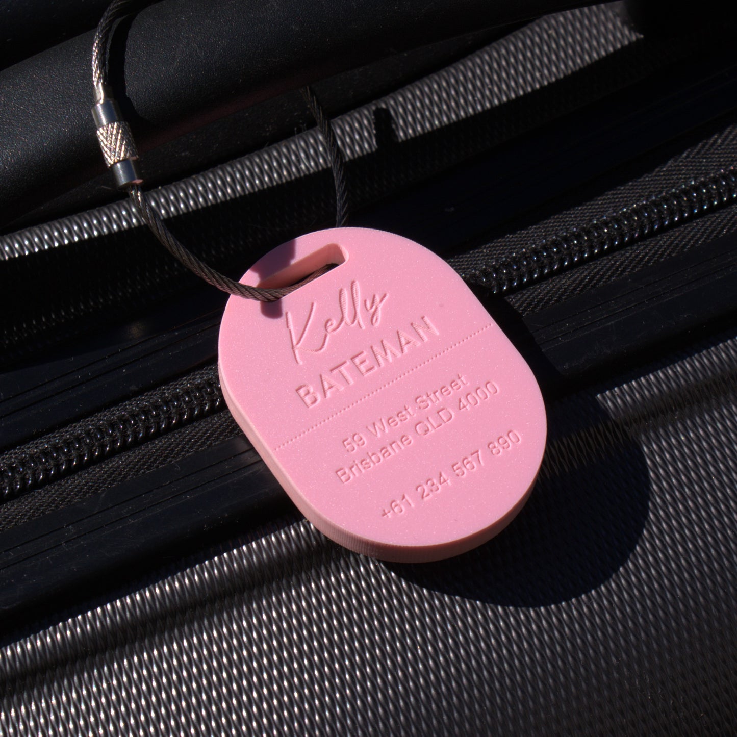 Custom Luggage Tag | Discrete |  6mm in Musk | Personalized Luggage Tags | Wedding Placement Tags | Corporate Gift | Christmas Gift