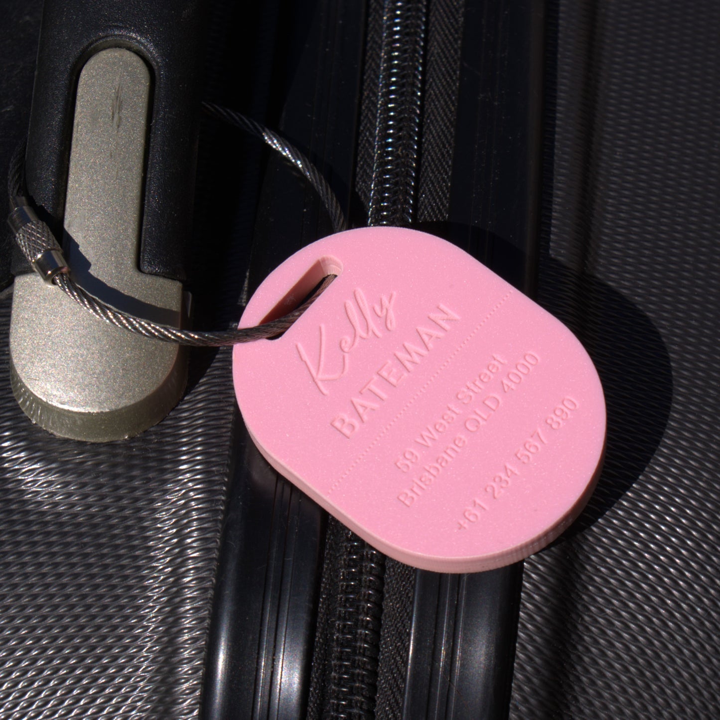 Custom Luggage Tag | Discrete |  6mm in Musk | Personalized Luggage Tags | Wedding Placement Tags | Corporate Gift | Christmas Gift