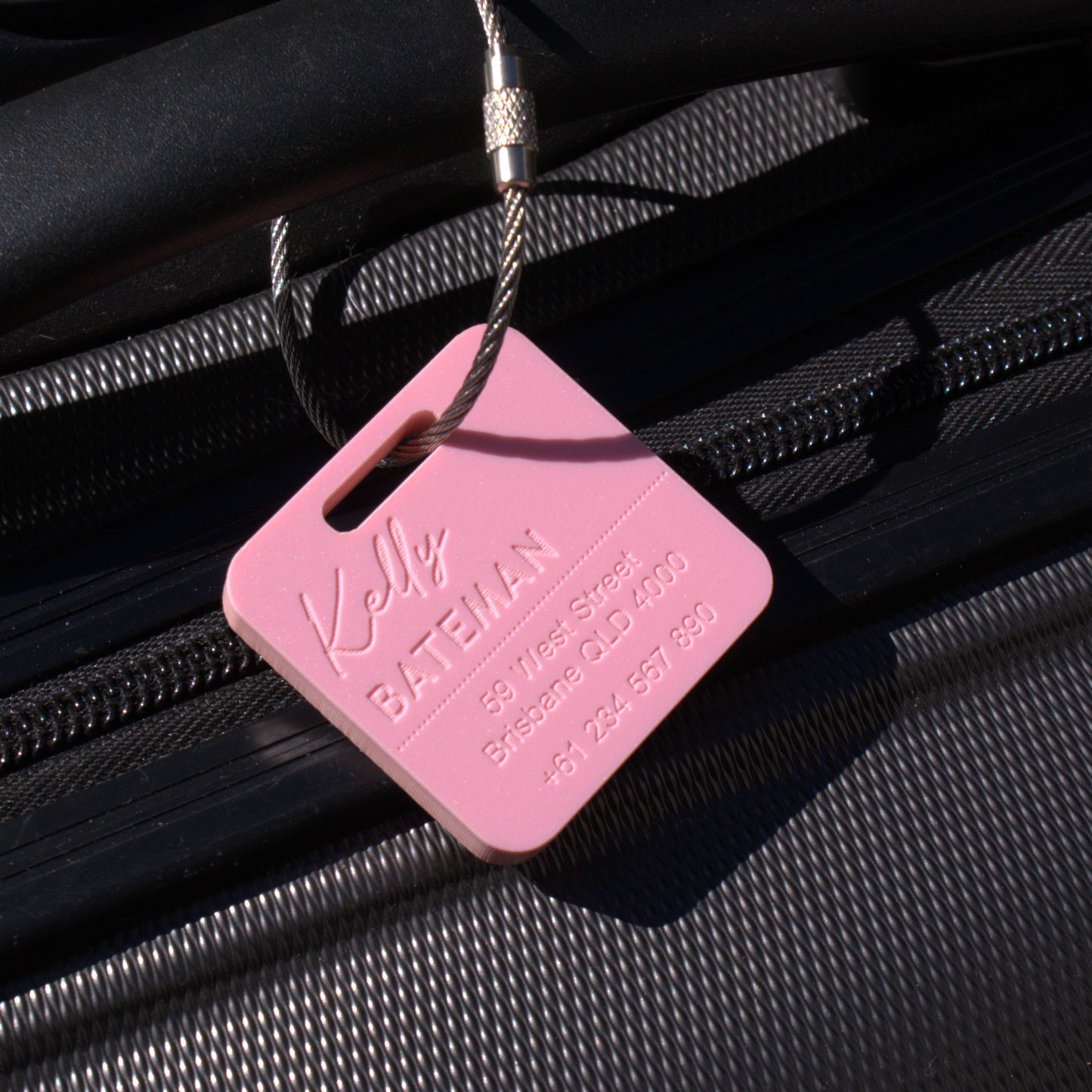 Custom Luggage Tag | Discrete |  6mm in Musk | Personalized Luggage Tags | Wedding Placement Tags | Corporate Gift | Christmas Gift