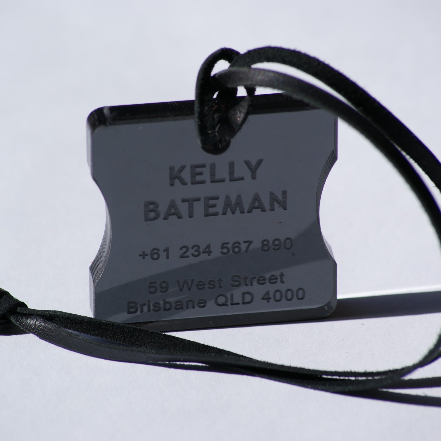 Custom Luggage Tag | Discrete |  6mm in Dark Tint | Personalized Luggage Tags | Wedding Placement Tags | Corporate Gift | Christmas Gift